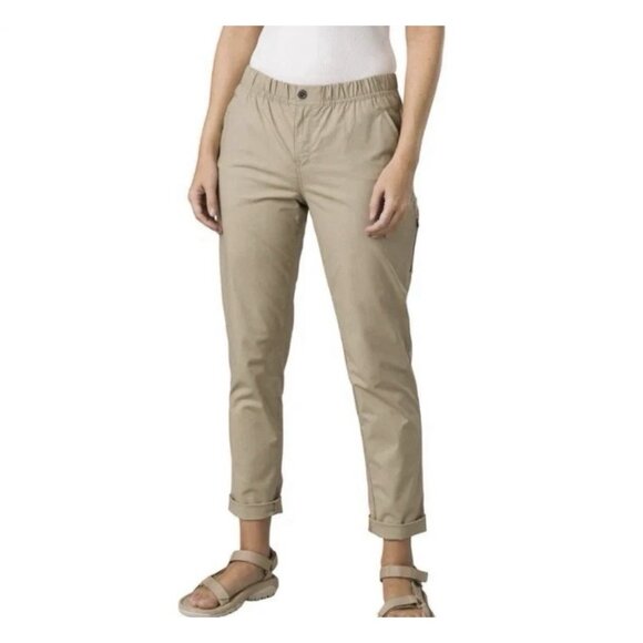 Prana Double Peak All Around Pant Tan Sandbar Hiking SPF 50 Size 2 Ripstop - Picture 1 of 13